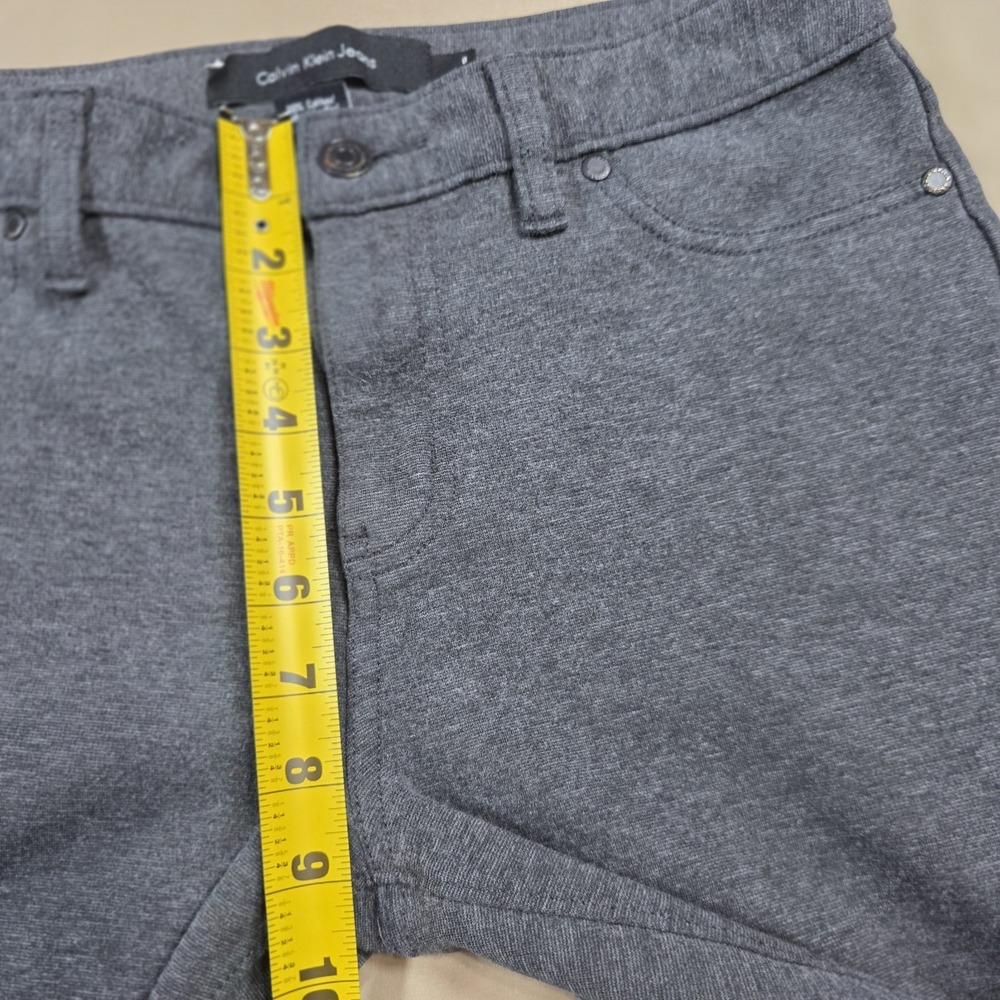 Calvin Klein Jeans Womens 8 Heather Gray Stretch Pants Slim Leg Work Office - Picture 13 of 15